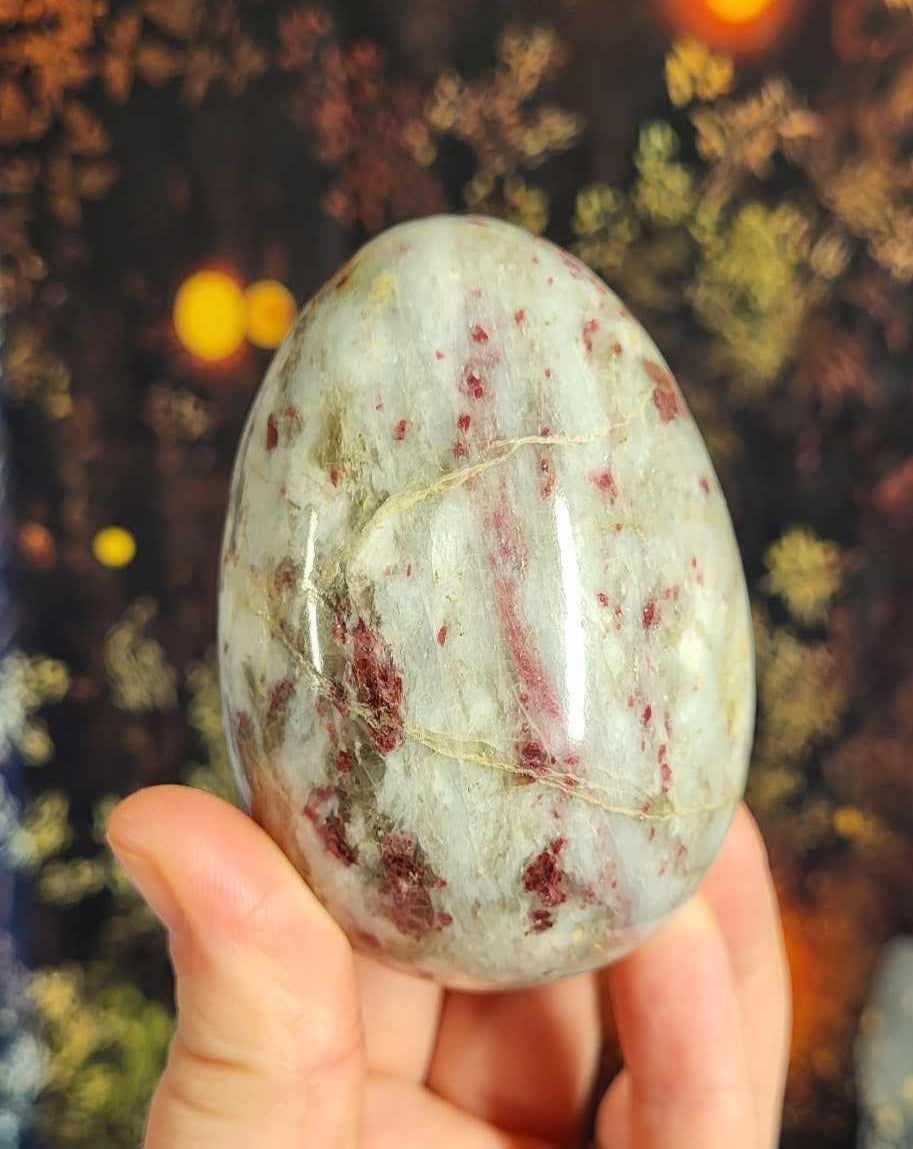 Rubellite, Aquamarine and Smokey Quartz Egg