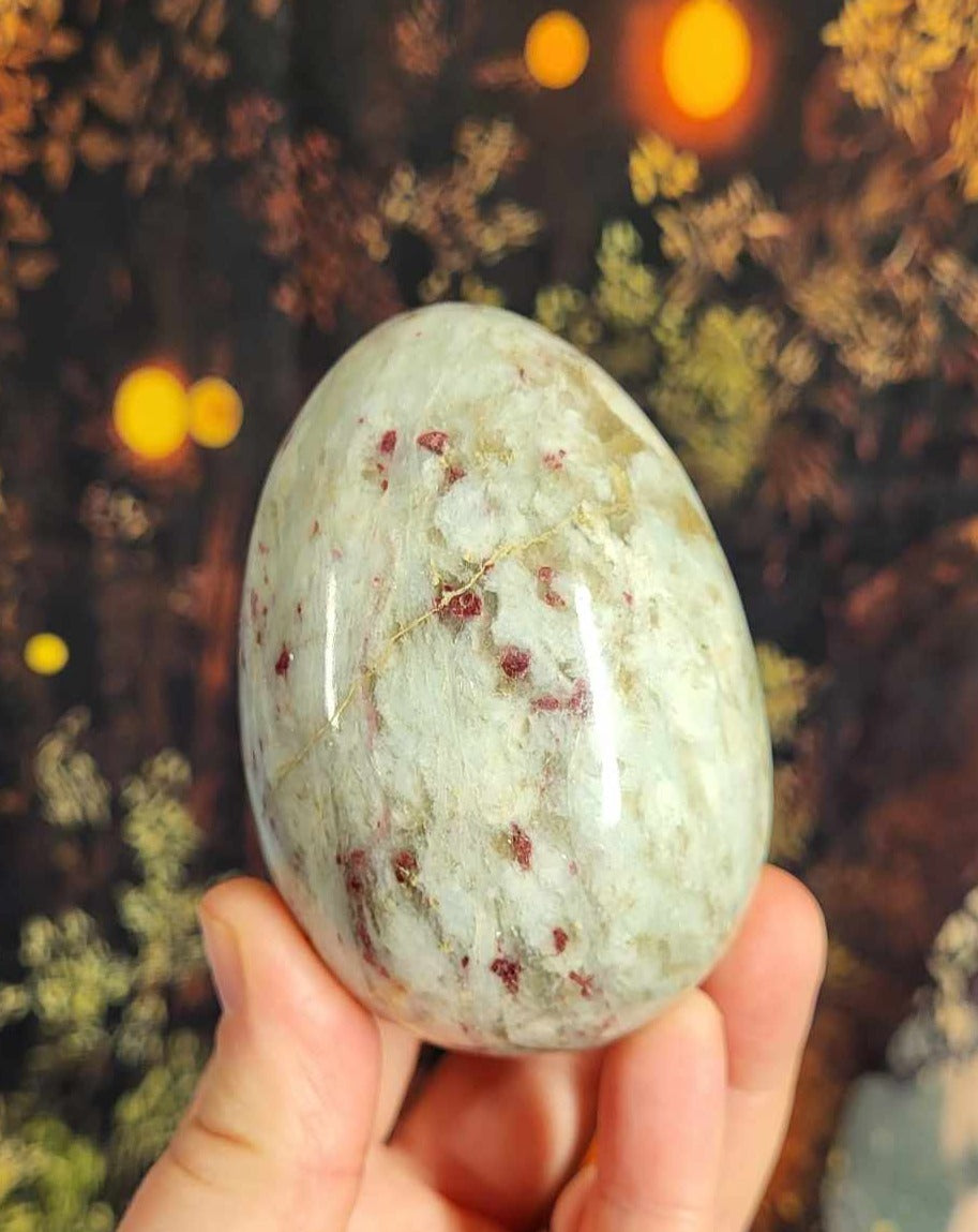 Rubellite, Aquamarine and Smokey Quartz Egg