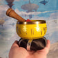 Small Yellow Singing Bowl with Pillow and Mallet