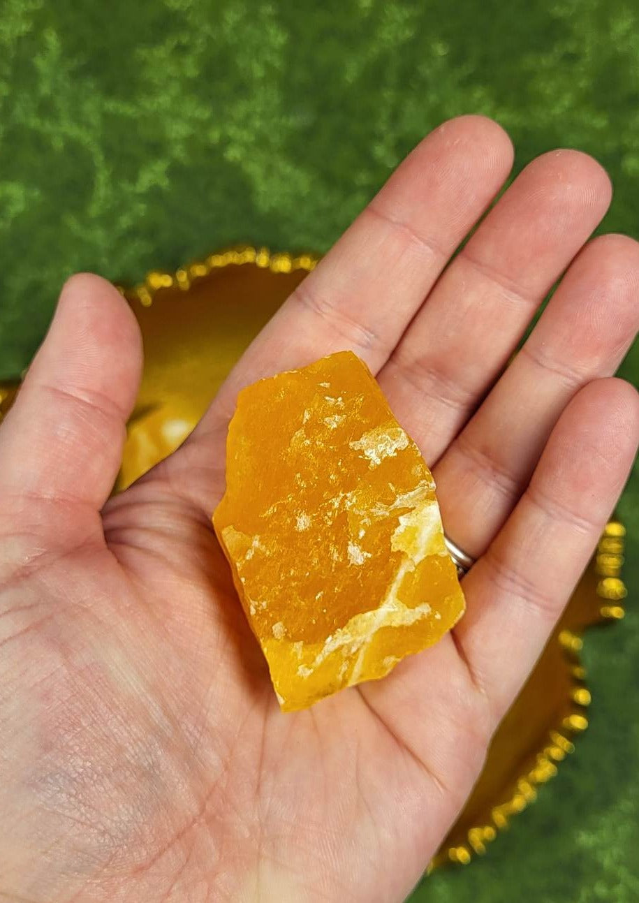 Raw Orange Calcite Chunk