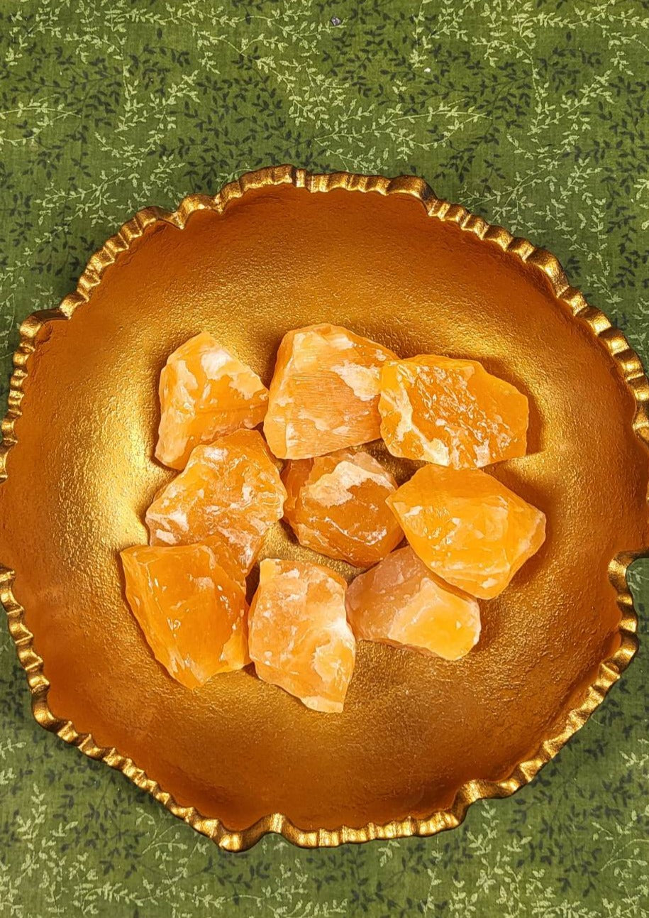 Raw Orange Calcite Chunk