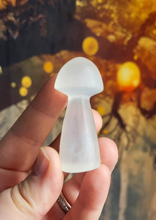 Satin Spar Selenite Mushroom